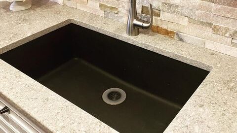 TOPS Kitchen Remodel: Undermount Silgranit Sink & Quartz Countertop