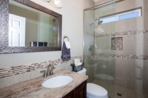 A Tops Finished Granite Bathroom. A bathroom remodel budget can be hard to stick to, but discipline is key to a smooth remodel.