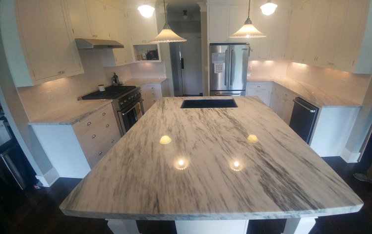 A Simple Timeless Natural Stone (Marble) Kitchen