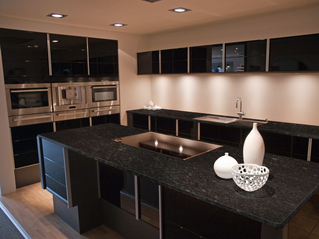 Steel Gray Granite can be a surprisingly affordable option for those budgeting a leaner kitchen remodel.