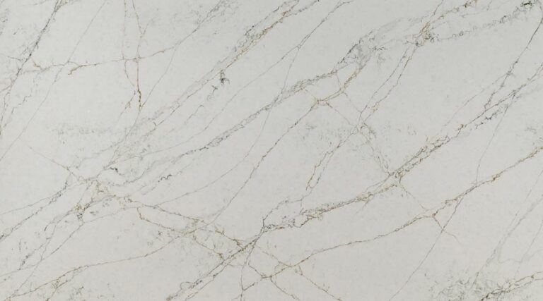Bold quartz countertop slab with warm gold and brown veining – MSI Calacatta Viraldi