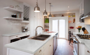 Modern kitchen with island and appliances