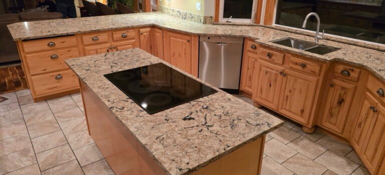 Modern kitchen with Cambria quartz countertops