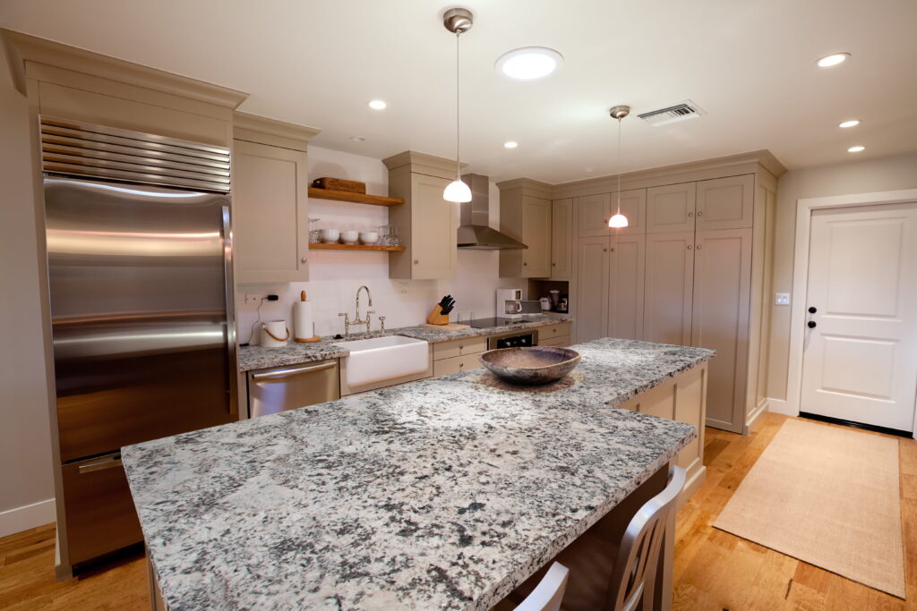 Oyster White Granite Kitchen Grey Nuevo Brushed Granite